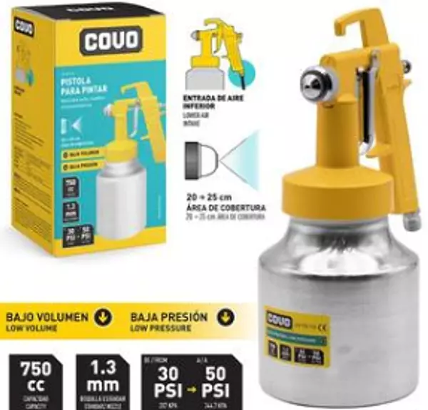 Pistola Con Spray Para Pintar 750 Cc Pza