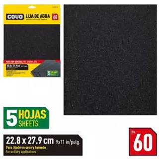 Lija De Agua Grano 60 - 5 Pza