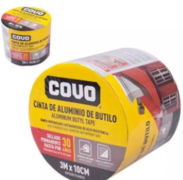 Cinta De Aluminio De Butilo - 10cm X 3m - Grosor 1.5mm