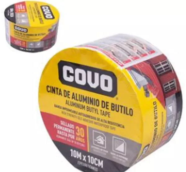 Cinta De Aluminio De Butilo - 10cm X 10m -Grosor 2 Mm