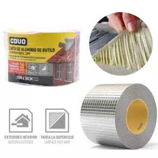Cinta De Aluminio De Butilo - 10cm X 10m -Grosor 1.5mm