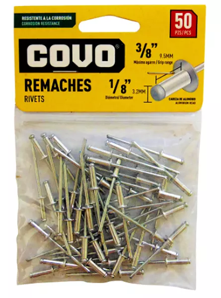 Remaches 1/8" X 3/8"