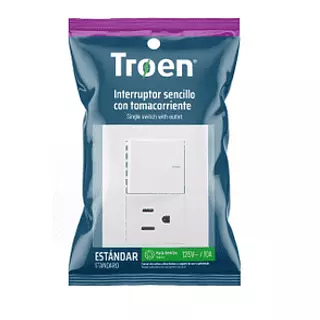 Interruptor Sencillo Con Toma Corriente