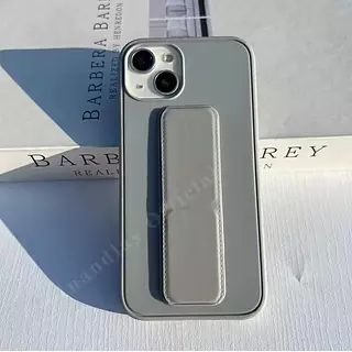 Case Diseño Correa Soporte Magnetico Gris Iphone 14pro+