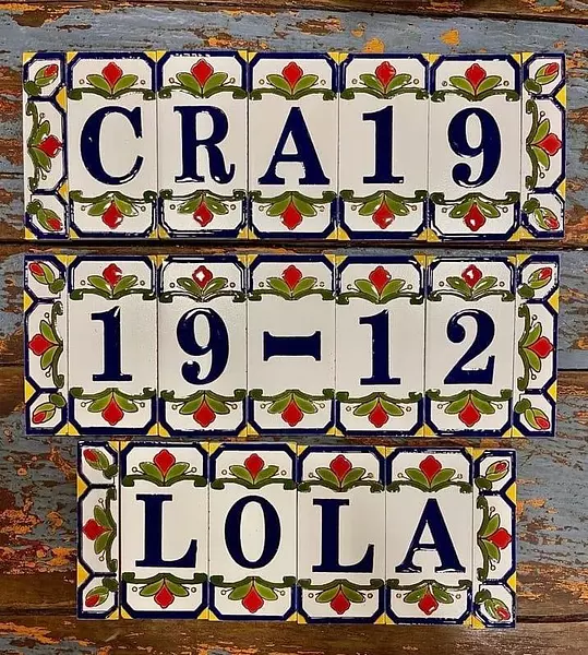 Numeros Y Letras En Baldosas Individuales 5 X 10 Cm.