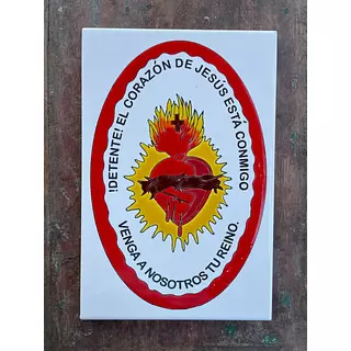 Detente El Corazón De Jesús Está Conmigo 20 X 30 Cm