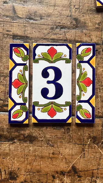 Numeros Y Letras En Baldosas Individuales 5 X 10 Cm.