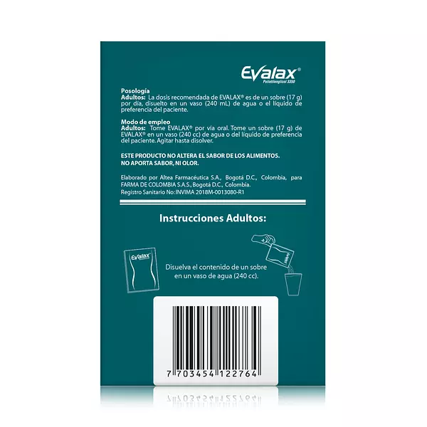 Evalax Polietinglicol Sobres