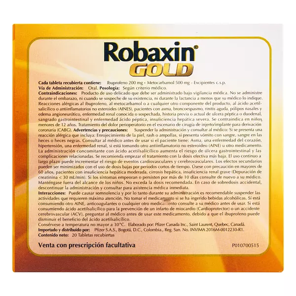 Robaxin Gold 500 Mg