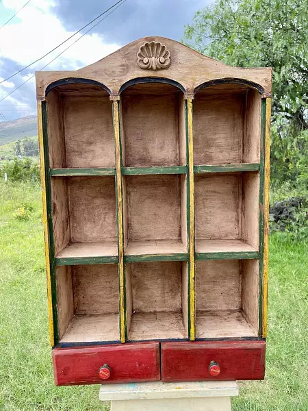 Repisa Rústica Estante 3 Arcos 2 Cajones - Colombia 1970