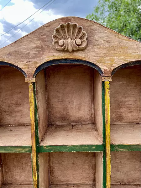 Repisa Rústica Estante 3 Arcos 2 Cajones - Colombia 1970