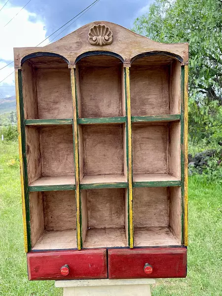 Repisa Rústica Estante 3 Arcos 2 Cajones - Colombia 1970