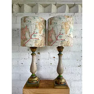 Pareja De Lámparas De Mesa - España 1950