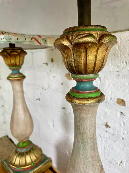 Pareja De Lámparas De Mesa - España 1950