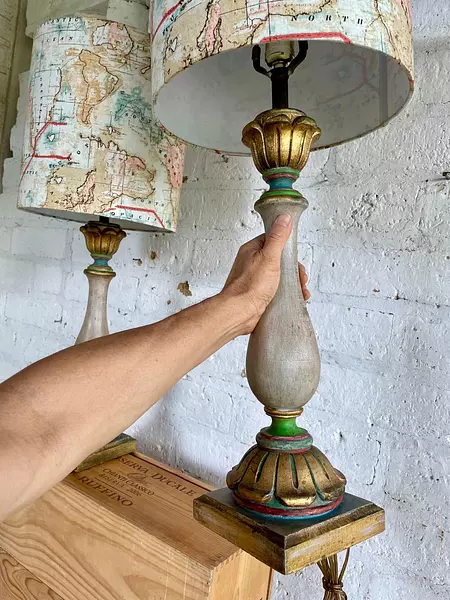 Pareja De Lámparas De Mesa - España 1950