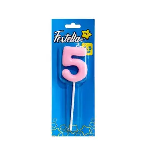 Globo 4.5cm Rosado Numero 5