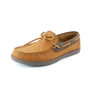 Zapatos Mocasine de Cuero Miel Cuello Café Suela Marron