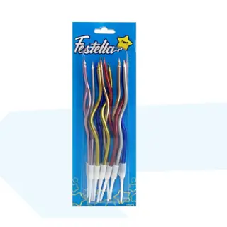 Vela Metalizada Blister Surtida X12