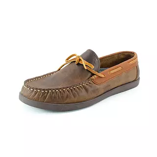 Zapato Mocasine de Cuero Fulton Miel Cuello Miel Suela Marron