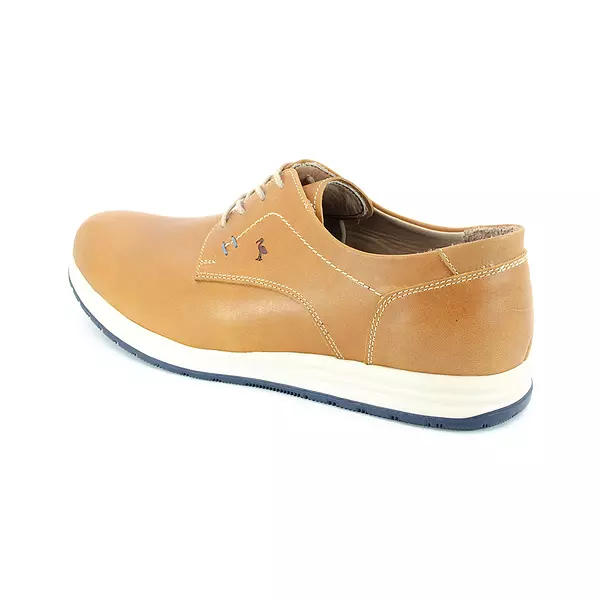 Zapatos Deportivos de Cuero Miel Suela Hueso