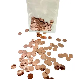 Confeti Para Globos Burbuja Circulos Oro Rosa