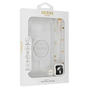 Case Original Guess Escarcha Transparente Iphone 16pro+