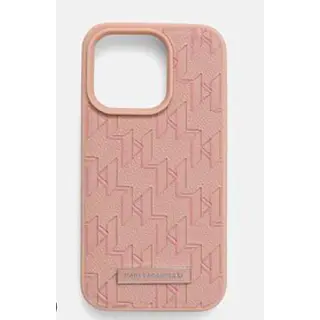Case Original Karl Lagerfeld Cuero Rosado Iphone 16pro+