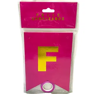 Banderin Feliz Cumpleaños Mate Fucsia