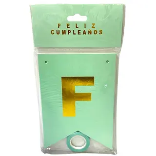 Banderin Feliz Cumpleaños Mate Verde