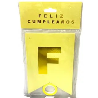 Banderin Feliz Cumpleaños Mate Amarillo