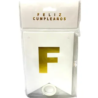 Banderin Feliz Cumpleaños Mate Blanco