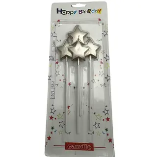 Vela Metalizada En Forma De Estrella Oro Rosa