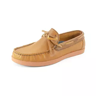 Zapatos Mocasine de Cuero Miel Cuello Fulton Miel Suela Ladrillo