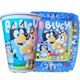 Platos Y Vasos Para Fiesta De Bluey