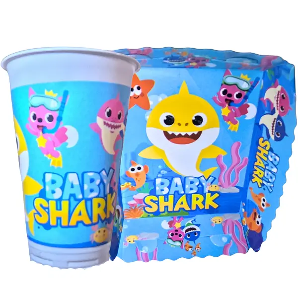 Platos Y Vasos Para Fiesta De Baby Shark