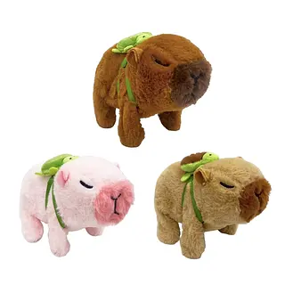 Peluche De Capibara Con Tortuga En Espalda