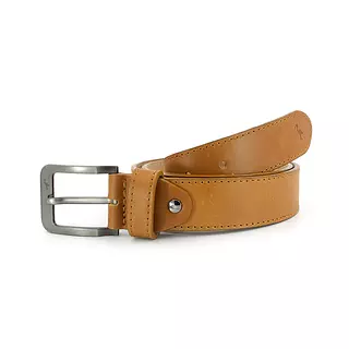 Cinturon de Cuero Miel Hilo Miel