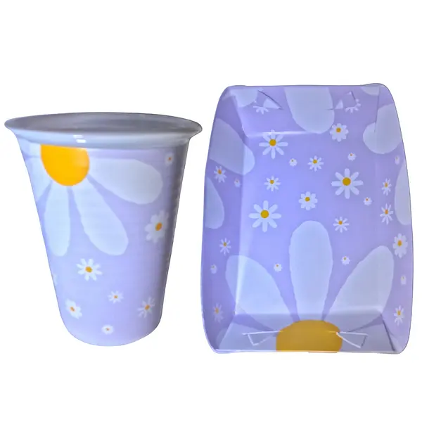 Platos Y Vasos Para Fiesta De Girasol Violeta