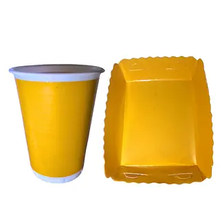 Platos Y Vasos Para Fiesta De Amarillo Pastel