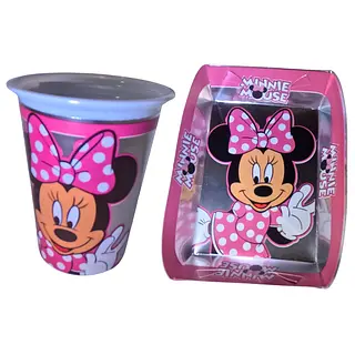 Platos Y Vasos Para Fiesta De Minnie Fondo Plateado