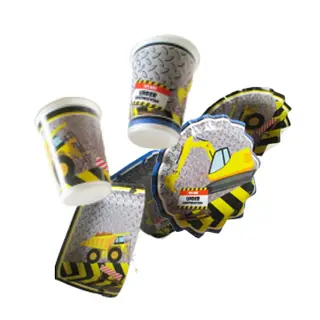 Platos Y Vasos Para Fiesta De Maquinas De Construccion