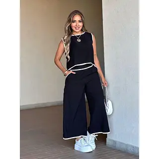 Set Suelto Negro – Estilo Cómodo Y Sofisticado