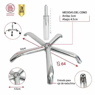 Base De Silla Cromo Liberia