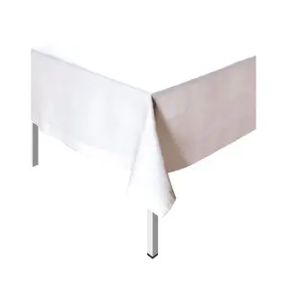 Mantel Unicolor Plastico Rectangular Blanco