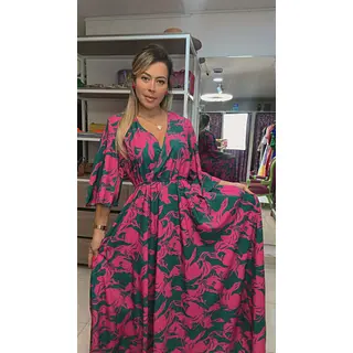 Vestido Verde‑Fucsia – Color Llamativo Y Estilo