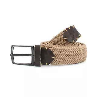 Reata de Cuero y Elastina Cafe