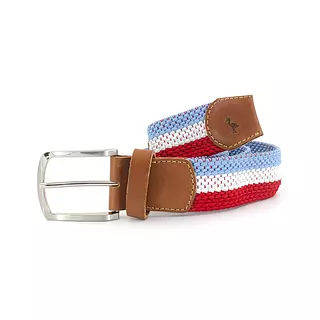 Reata de Cuero y Elastina Tricolor