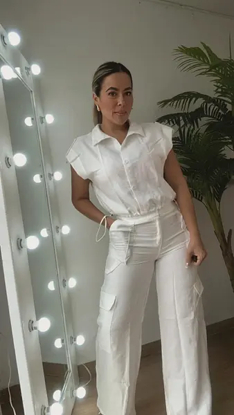 Set Cargo Blanco – Estilo Casual & Chic