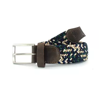 Reata de Cuero de Fibra y Espandes Tricolor