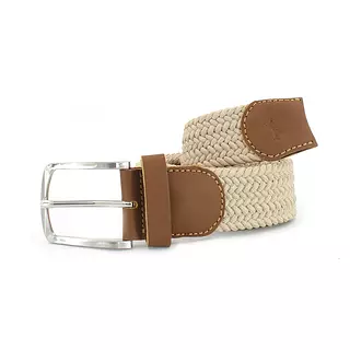 Reata de Cuero Miel y Elastina Hueso